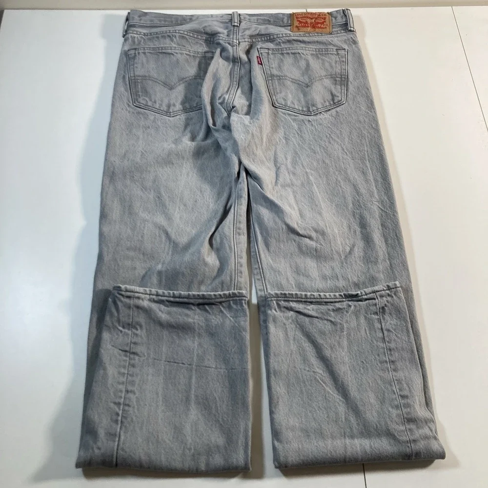 Levi's 501xx Jeans 36x33 Button Fly Gray Stone Washed Denim USA (Tag 36x36)
